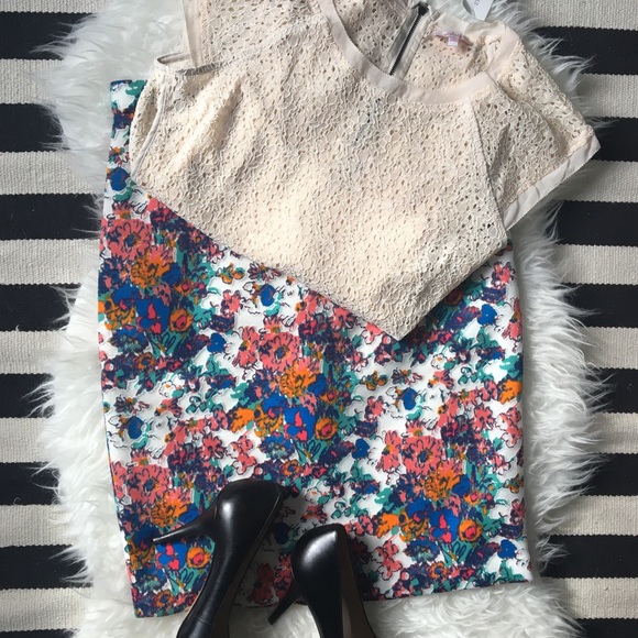 Plenty by Tracy Reese Floral Pencil Skirt Scuba - Picture 7 of 8